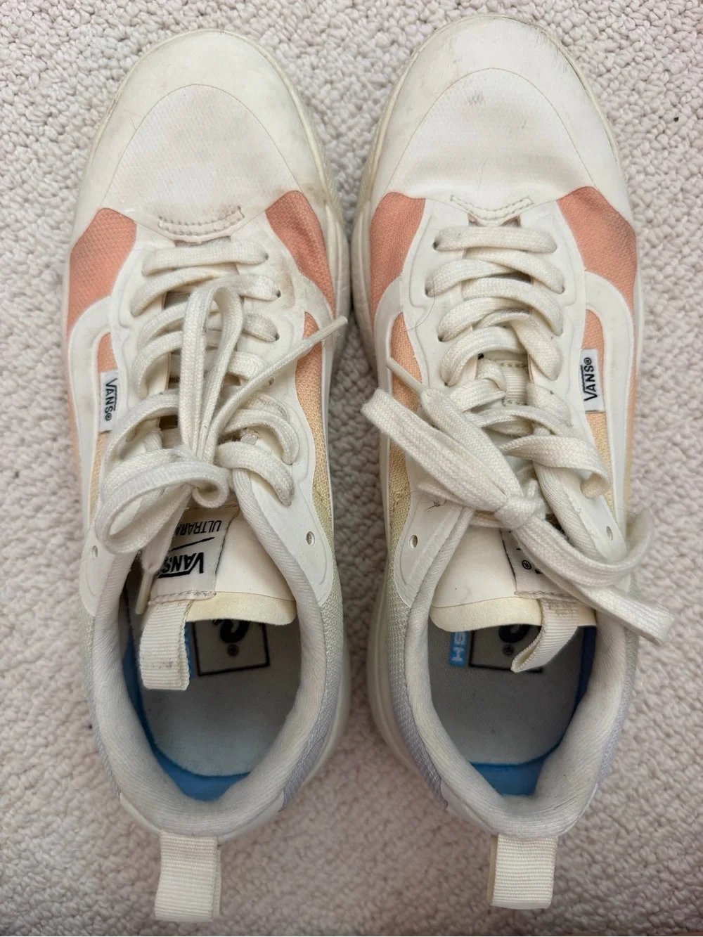 Vans Women’s Cream & Peach UltraRange Athletic Sneakers